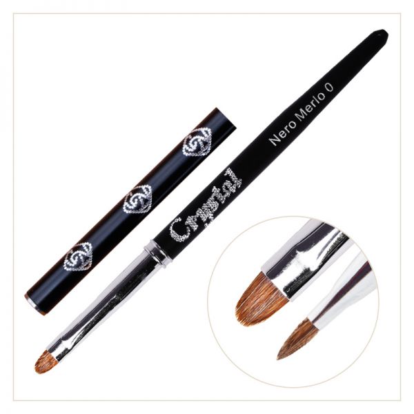 Nero Merlo 0 - Gel Pinsel (Katzenzunge)