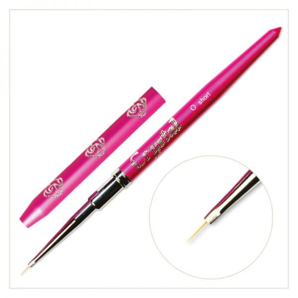 0-er Short Pinsel Pink, Metall Griff Und Kappe