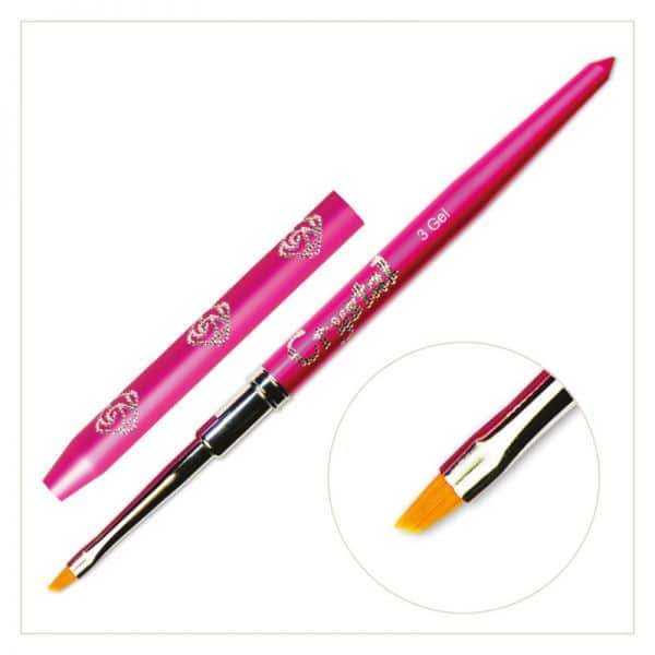 3-er Gel Pinsel mit schrägem Haar