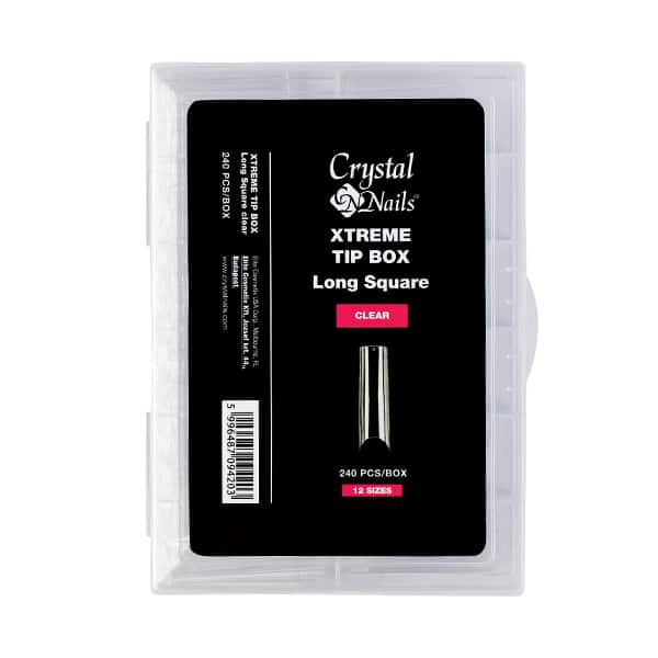 CN Xtreme Tip Box - Long Square Clear, 240 Stück
