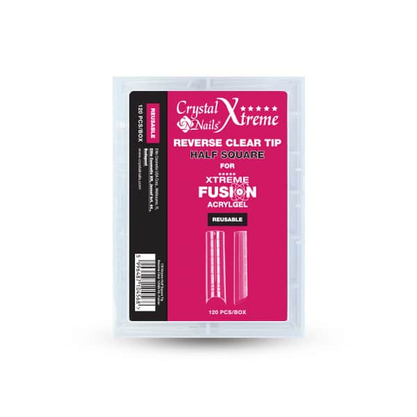 CN Xtreme Fusion AcrylGel Universal Half Reverse Tip (120pcs) - Half Square