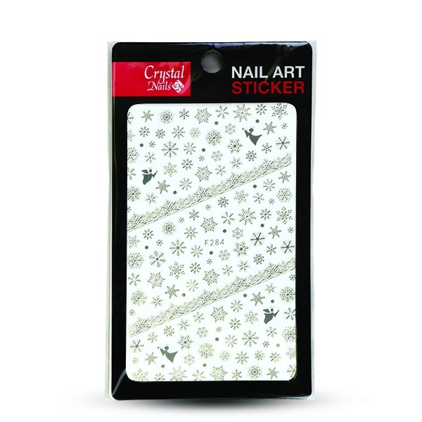 Nail sticker F284 - Silver Snowflake