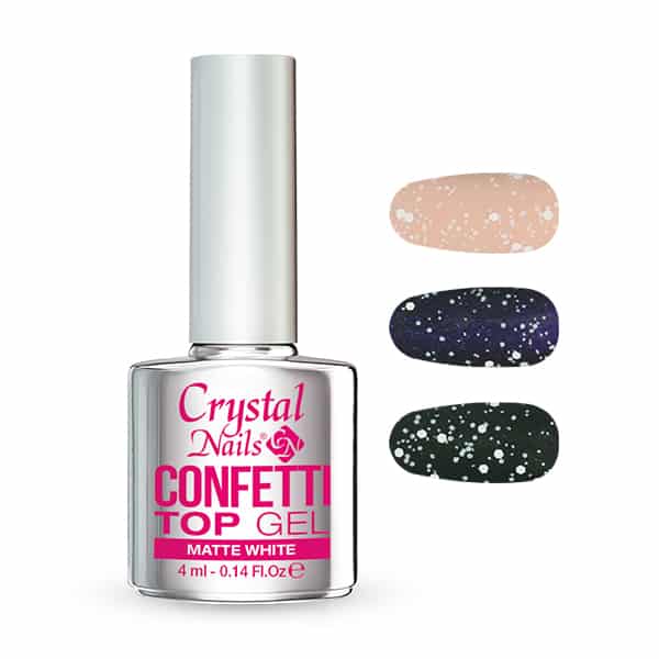 Confetti Top Gel, Matte White 4ml THF