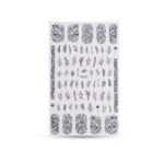 Nail sticker F641 Black Leaves""