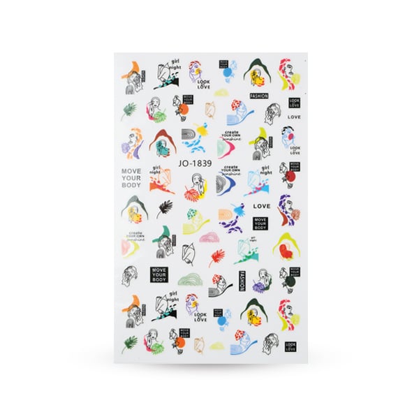 Nail sticker JO1839 - Captions