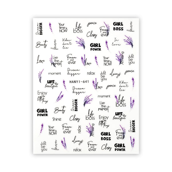 CN nail stickers - Lavendel (HANYI-641)