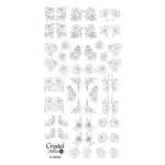 Ausmalschablone Blooming" - in 4 Linienfarben"