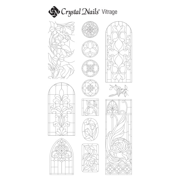 Ausmalschablone Vitrage" - in 4 Linienfarben"