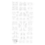 Ausmalschablone Blooming" - silber"