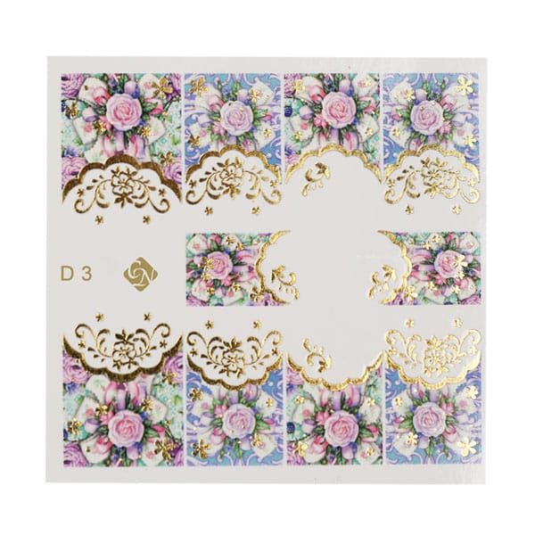 Decoupage Nagelaufkleber D3 - Rosen / Geschenk