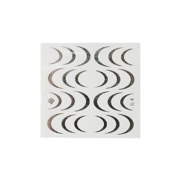 Folieneffekt Nagelaufkleber #4 - silber