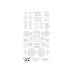 Ausmalschablone Rococo" - weiß"