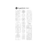 Ausmalschablone Vitrage" - gold"