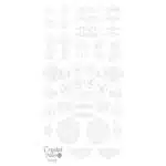 Ausmalschablone Rococo" - silber"