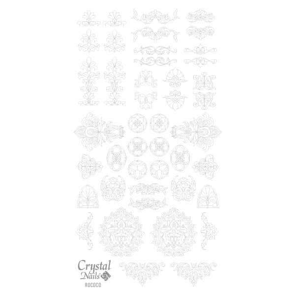 Ausmalschablone Rococo" - silber"