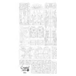 Ausmalschablone Vines" - schwarz"