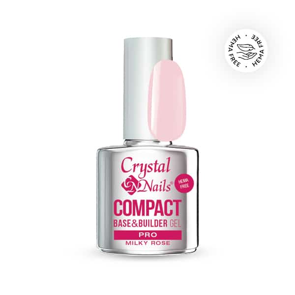 CN Compact Base Milky Rose gel PRO 13ml - dickviskoser, selbstglättend, M-Länge