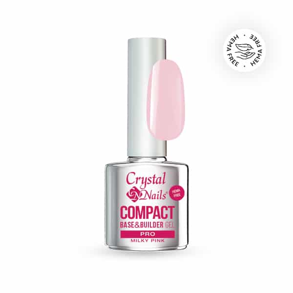 CN Compact Base Milky Pink gel PRO 8ml - dickviskoser, selbstglättend, M-Länge