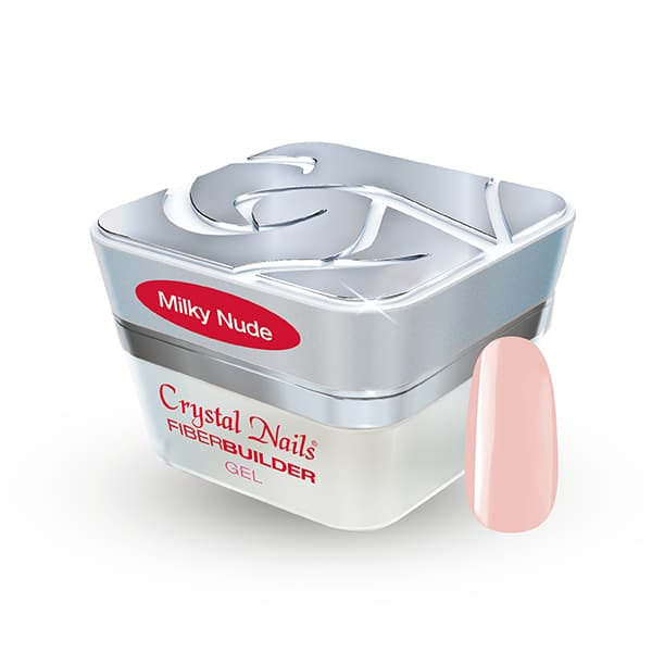 CN Fiber Builder Gel - Milky Nude 15ml - selbstglättend mit feinen Fiberglasfasern