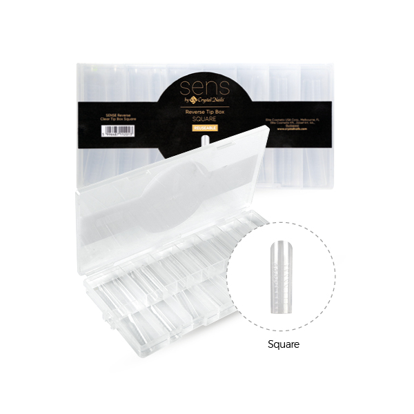 SENS Reverse Clear Tip für Acrylgel – Square-Form