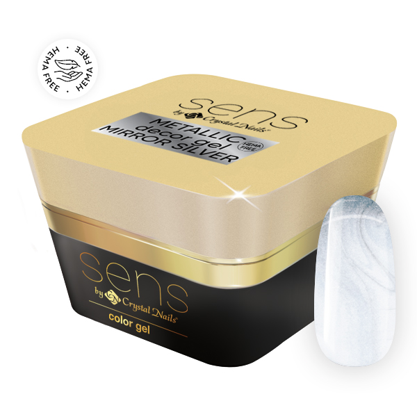 SENS metallic decor gel - mirror silver 5ml THF
