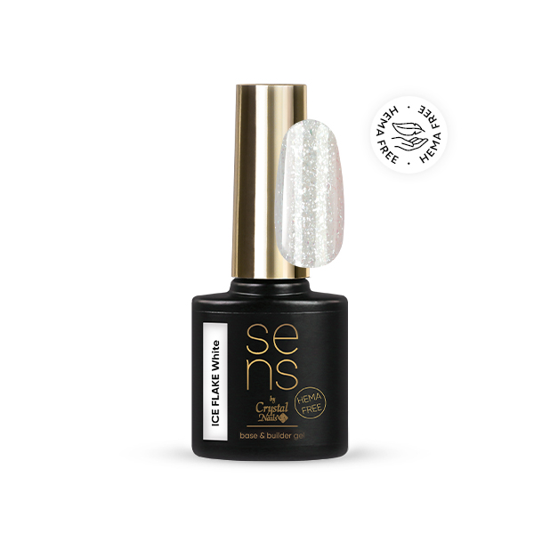 SENS ICE FLAKE base&builder gel - white 10ml THF