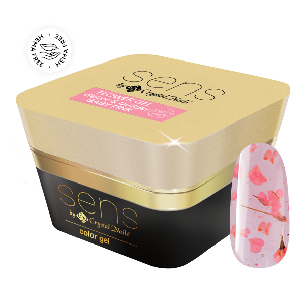 CN sens FLOWER decor & builder gel Baby Pink 5ml THF