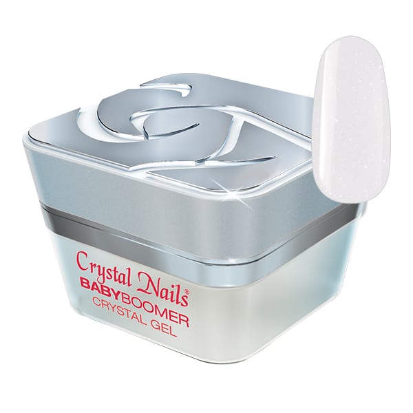 Builder White Gel – Babyboomer Crystal A TF – sanfter Glitzer